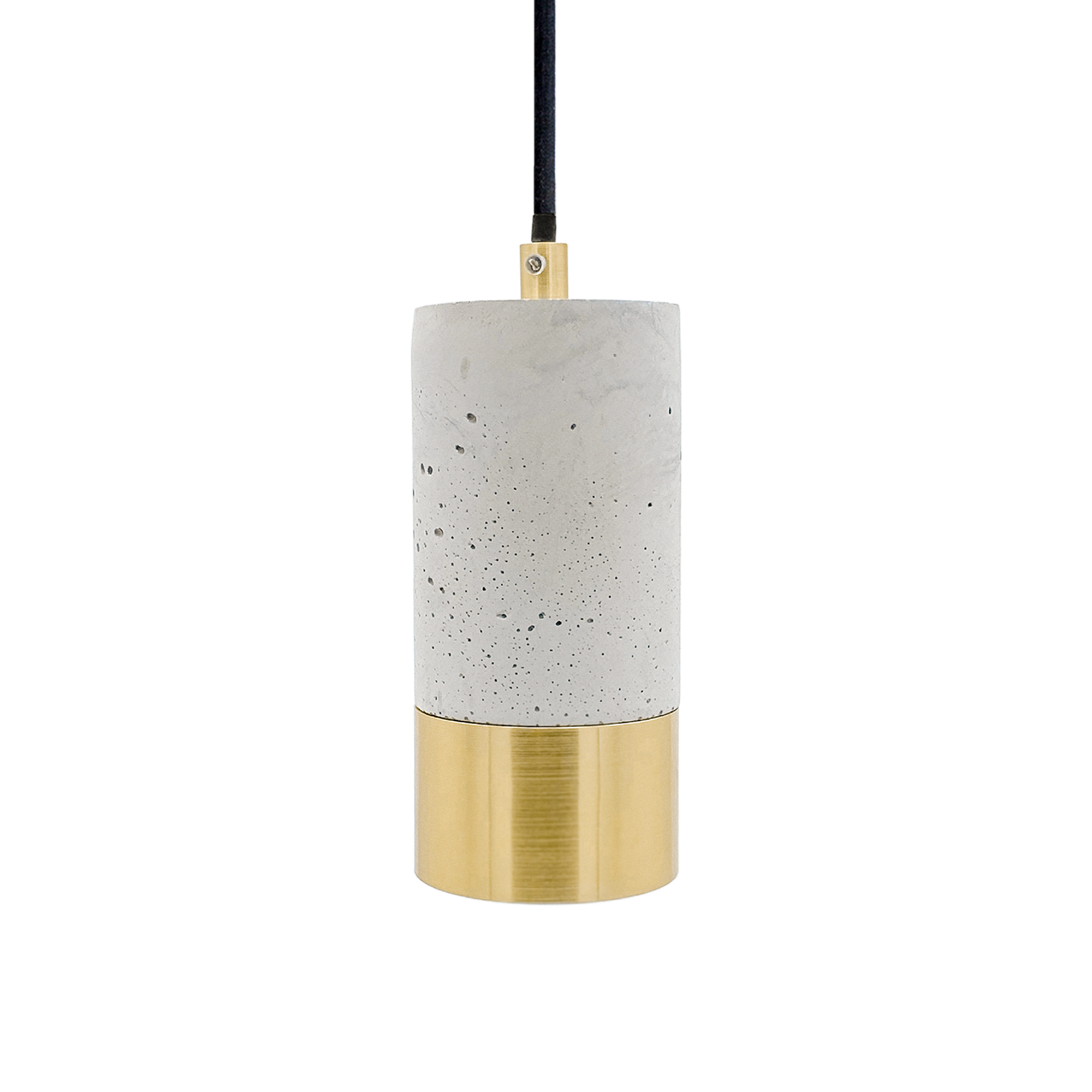 Concrete Lighting Brass - Single Wire Pendant