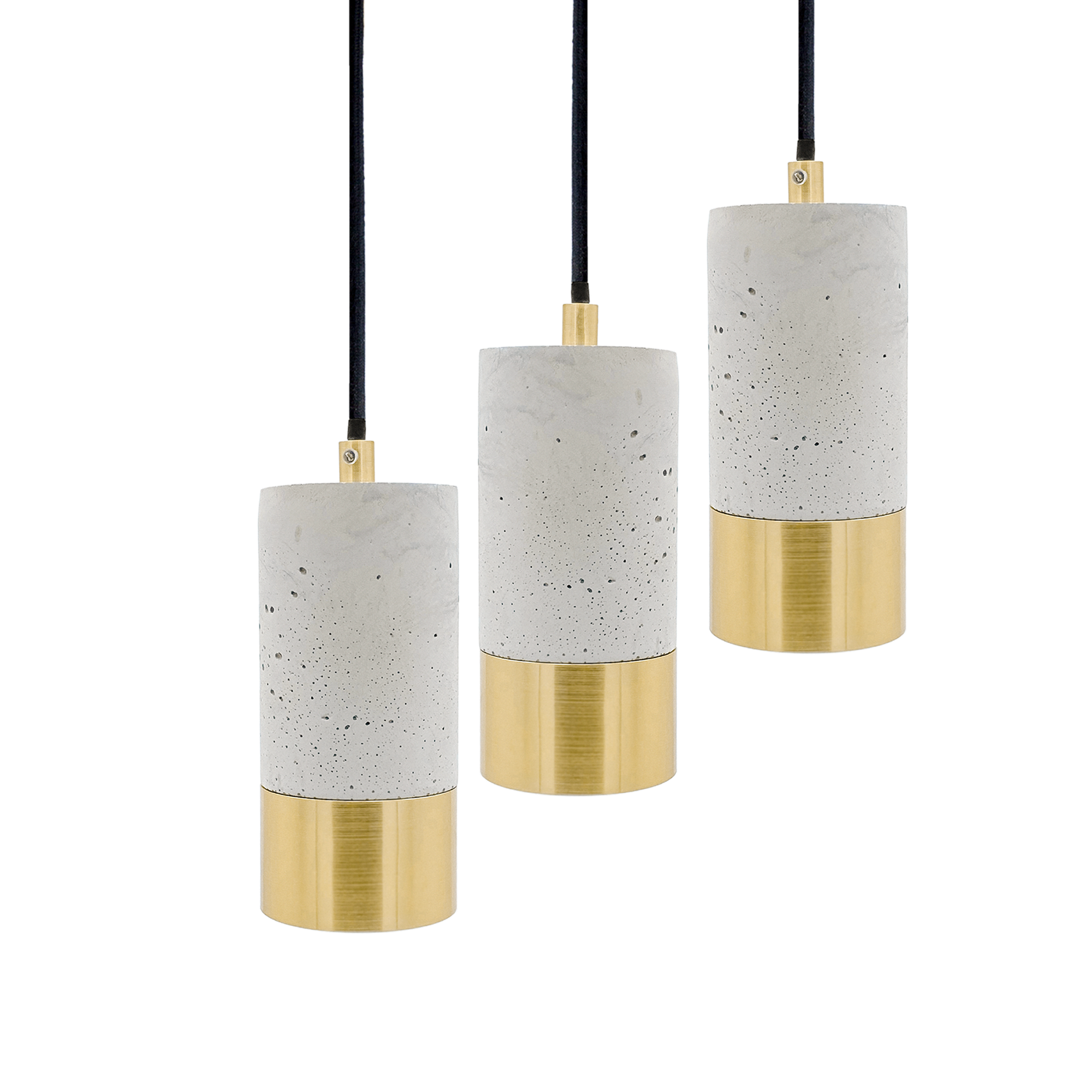 Concrete Lighting Brass - Set of 3
